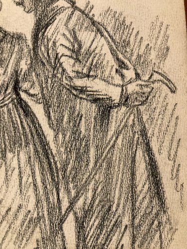 Portrait Théophile Alexandre Steinlen dessin Original  Époque XIXe Ancien