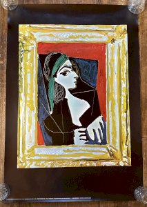 POSTER Pablo PICASSO Tableau "Jacqueline" édition Verkerke Affiche vintage 1970