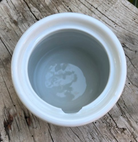 Pot à confiture vintage en porcelaine d Auteuil modèle