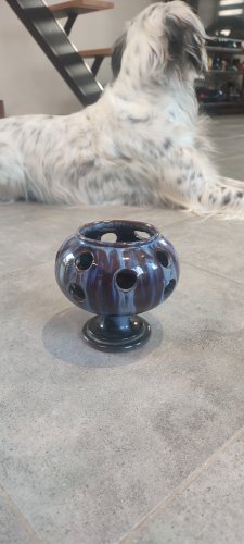 Pot à crocus vintage en céramique