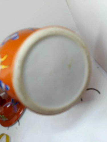 pot à gingembre / vase asiatique à decor de papillon en bon etat