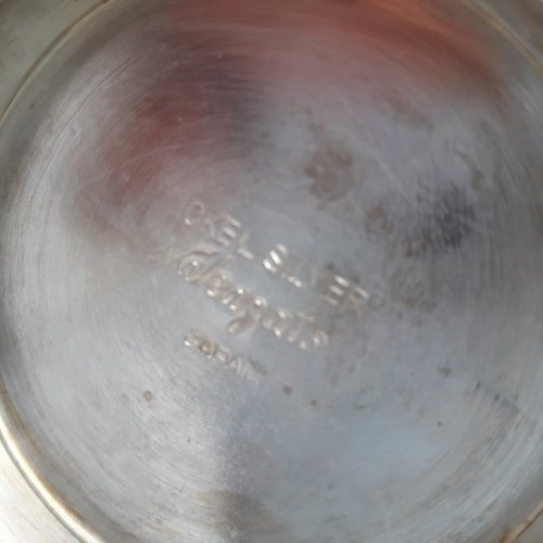 Pot à lait en métal argenté Nakazato