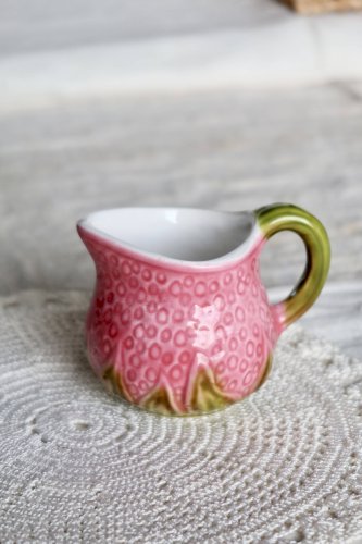 Pot à lait vintage en barbotine faïence italienne