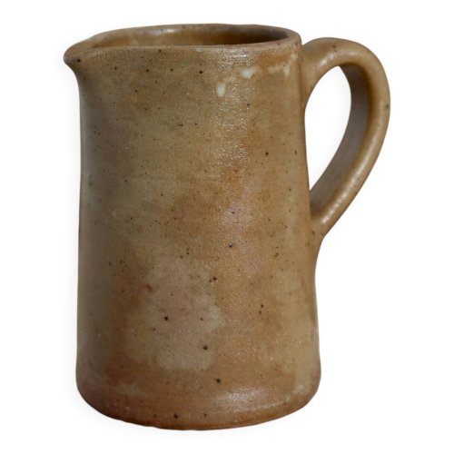 Pot à lait vintage en grès tacheté rustique