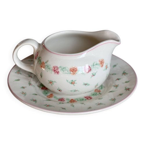 Pot à lait vintage en porcelaine anglaise Laura Ashley - Motif Rosebud