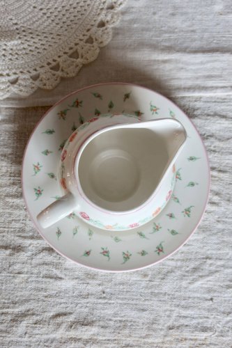 Pot à lait vintage en porcelaine anglaise Laura Ashley - Motif Rosebud