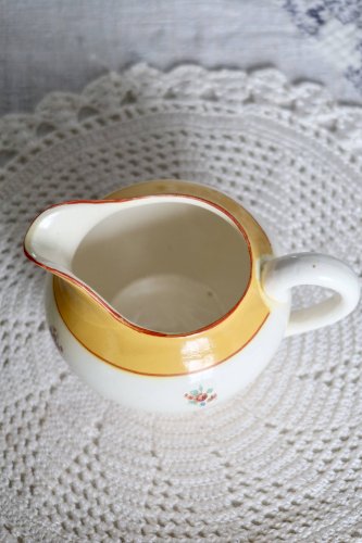 Pot à lait vintage porcelaine Sarreguemines – Motif fleuri