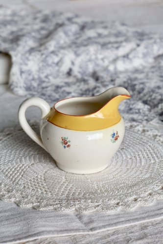 Pot à lait vintage porcelaine Sarreguemines – Motif fleuri