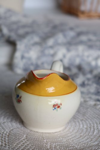 Pot à lait vintage porcelaine Sarreguemines – Motif fleuri