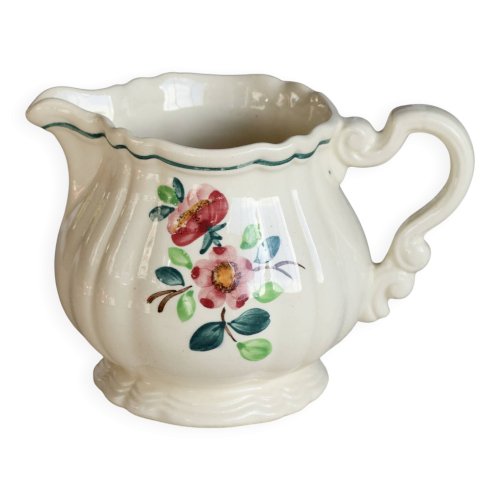 Pot à lait vintage Sarreguemines “Amazonas” peint à la main