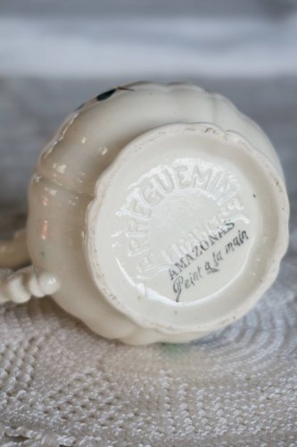 Pot à lait vintage Sarreguemines “Amazonas” peint à la main