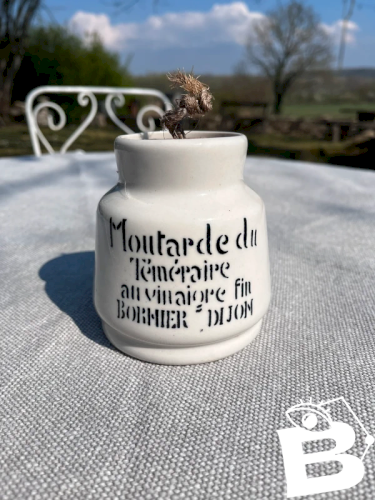 Pot à moutarde publicitaire moutarde Bormier