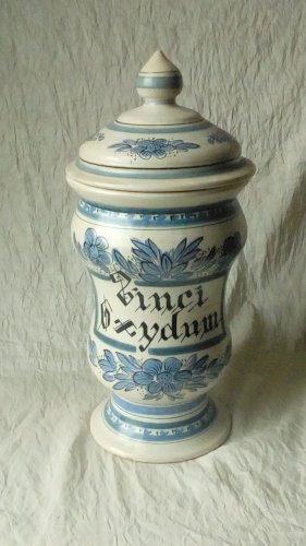 POT A PHARMACIE APOTHICAIRE EN CERAMIQUE KERALUC QUIMPER 20 EME**