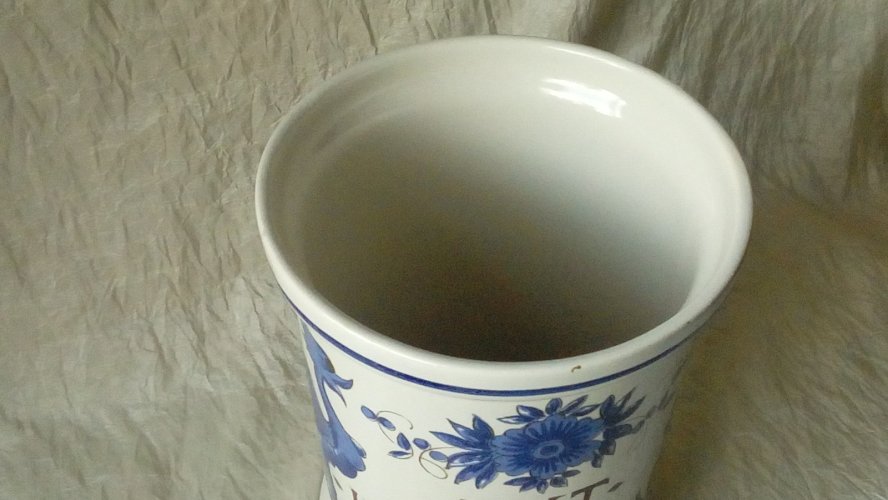 POT A PHARMACIE APOTHICAIRE EN FAIENCE ST CLEMENT FRANCE "EXT-RUSCUS.AC-*