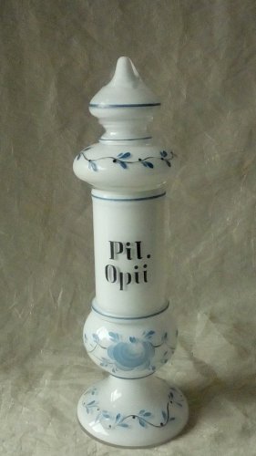 POT A PHARMACIE APOTHICAIRE EN OPALINE PIL OPPI**
