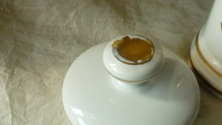 POT A PHARMACIE APOTHICAIRE EN PORCELAINE PAPAVER PAVOT**