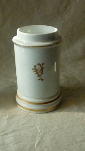 POT A PHARMACIE APOTHICAIRE EN PORCELAINE PAPAVER PAVOT**