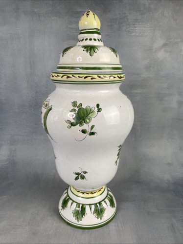Pot à pharmacie apothicaire SALVIA OFF.  (sauge officinale) en faience Sylvena