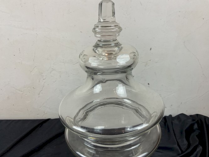 pot à pharmacie en verre soufflé apothicaire XIXeme