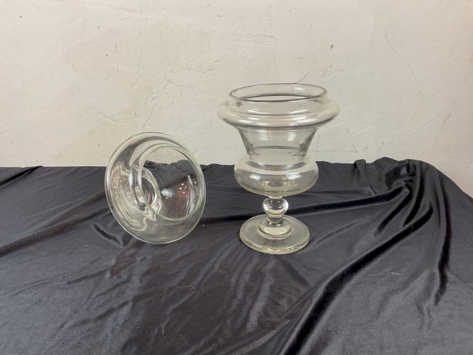 pot à pharmacie en verre soufflé apothicaire XIXeme