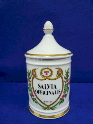 POT A PHARMACIE SALVIA OFFICINALES SOGRAMA THARAUD LIMOGES GOUMOT LABESSE N° 28