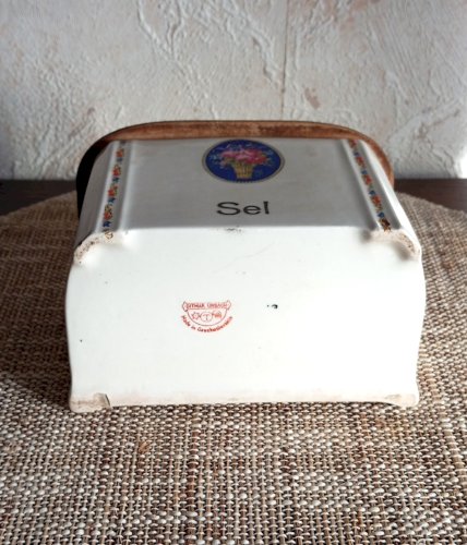 Pot à sel ancien DIMAR URBACH – céramique Art Déco – Tchécoslovaquie