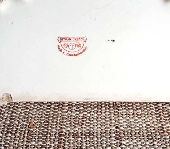 Pot à sel ancien DIMAR URBACH – céramique Art Déco – Tchécoslovaquie