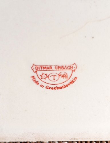 Pot à sel ancien DIMAR URBACH – céramique Art Déco – Tchécoslovaquie