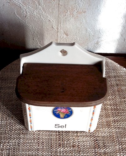 Pot à sel ancien DIMAR URBACH – céramique Art Déco – Tchécoslovaquie