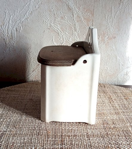 Pot à sel ancien DIMAR URBACH – céramique Art Déco – Tchécoslovaquie