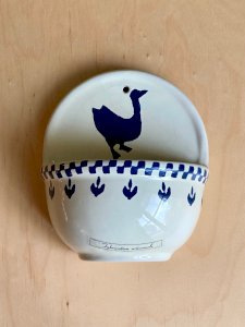Pot à sel bleu et blanc Geneviève Lethu