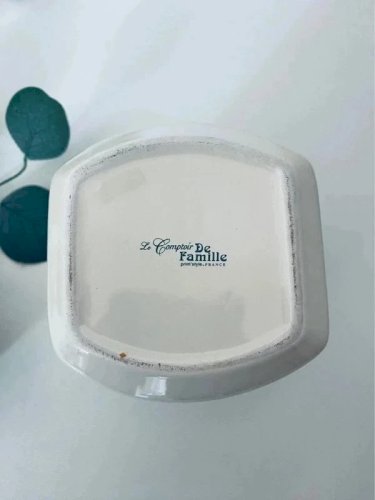 Pot à Sucre Comptoir de Famille Cerises Bleu Campagne Chic
