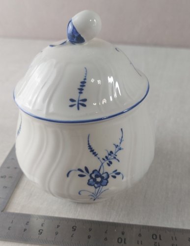 Pot à sucre / sucrier, décor Vieux Luxembourg, en céramique de Villeroy & Boch ^