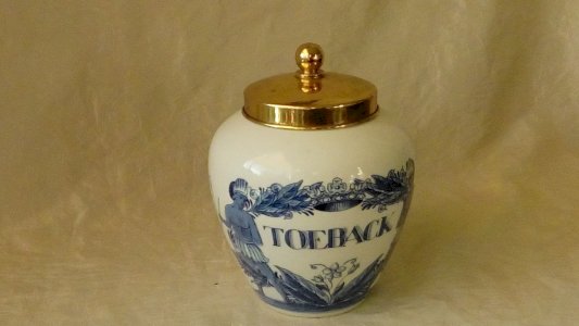 POT A TABAC EN FAIENCE DE DELFT HOLLANDE *