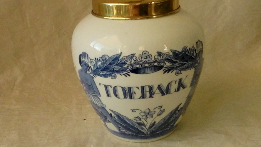 POT A TABAC EN FAIENCE DE DELFT HOLLANDE *