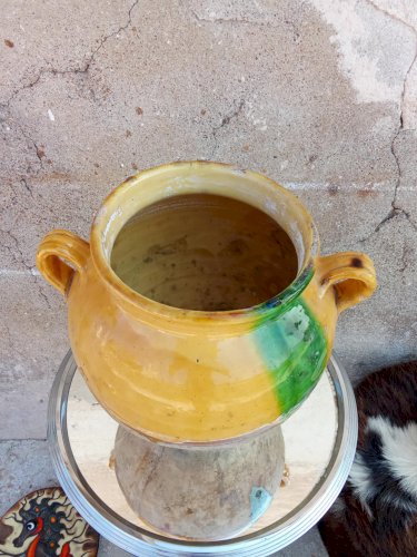 Pot ancien en terre vernissée