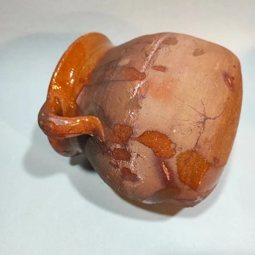Pot ancien, pot à confit en grès émaillé