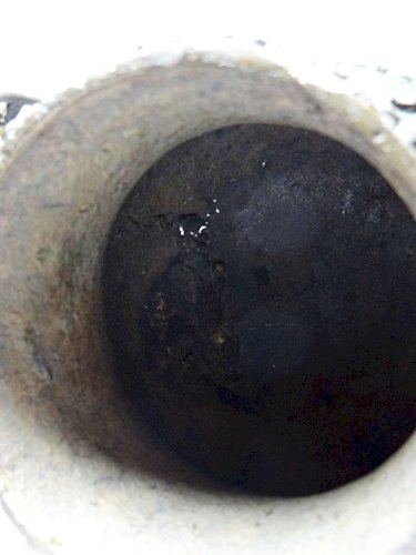 Pot Ashanti Kuduo, coupe des âmes, incomplet bronze à la cire perdu ancien