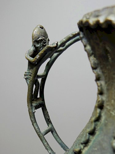 Pot Ashanti Kuduo, coupe des âmes, incomplet bronze à la cire perdu ancien