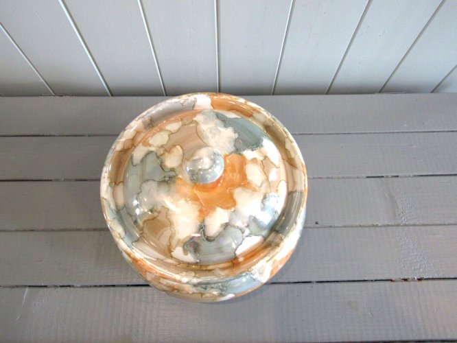 Pot avec couvercle en céramique émaillée de Nazareno Picchiotti