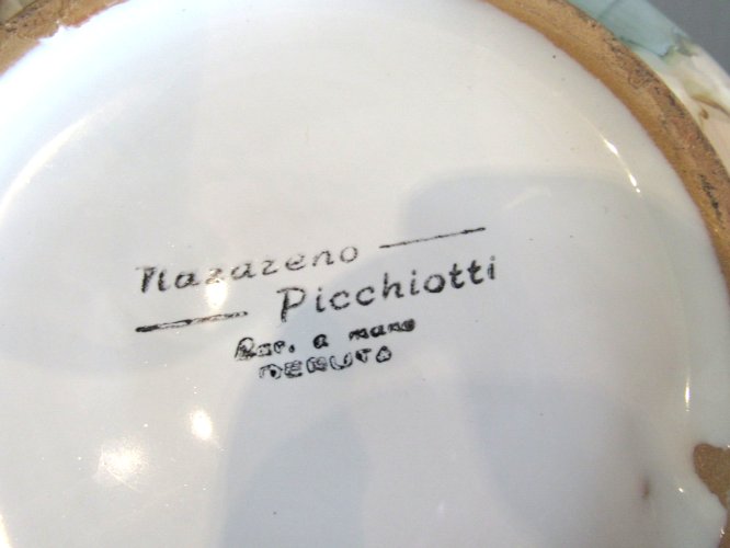 Pot avec couvercle en céramique émaillée de Nazareno Picchiotti