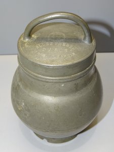 -POT BOUILLON ETAIN XIX TRANSPORT de LA SOUPE aux CHAMPS ALLEZ Frères PARIS   D