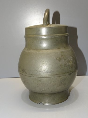 -POT BOUILLON ETAIN XIX TRANSPORT de LA SOUPE aux CHAMPS ALLEZ Frères PARIS   D