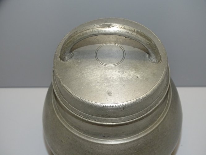 -POT BOUILLON ETAIN XIX TRANSPORT de LA SOUPE aux CHAMPS COLLECTION déco   D