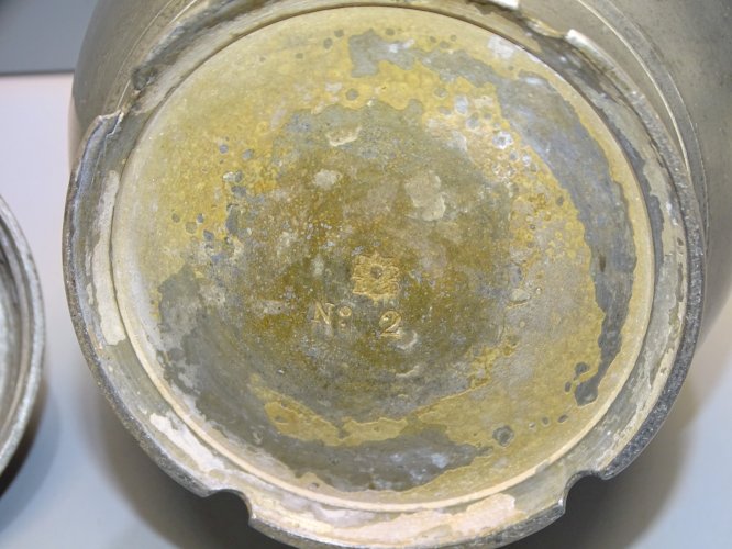 -POT BOUILLON ETAIN XIX TRANSPORT de LA SOUPE aux CHAMPS COLLECTION déco   D