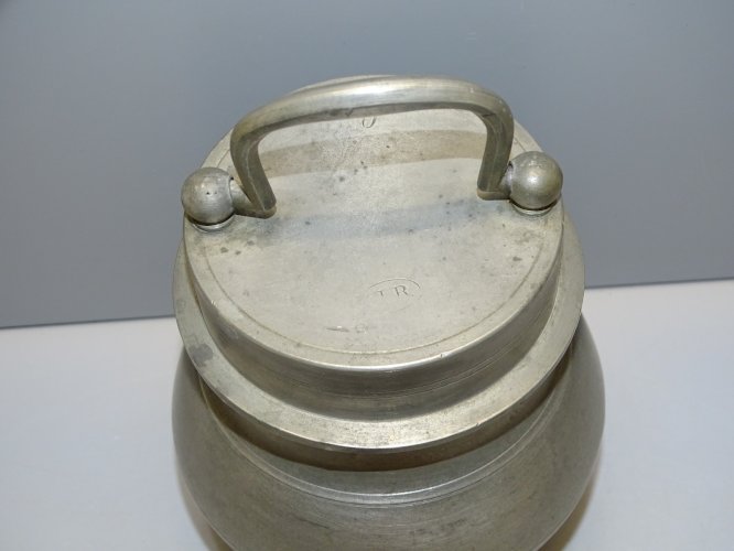 -POT BOUILLON ETAIN XIX TRANSPORT de LA SOUPE aux CHAMPS COLLECTION déco   D