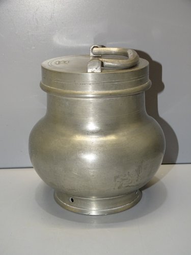 -POT BOUILLON ETAIN XIX TRANSPORT de LA SOUPE aux CHAMPS Médaille d'Or 1888   D