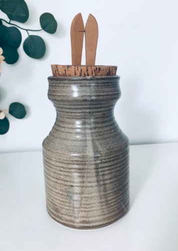 Pot conservation en grès vintage