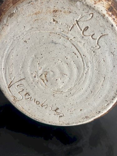 pot couvert en grés Alain Rech , Vézénobres