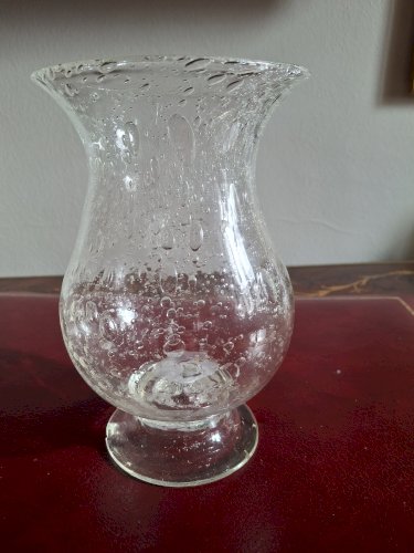 Pot couvert en verre bullé de Biot Bonbonnière pour enfants méritants